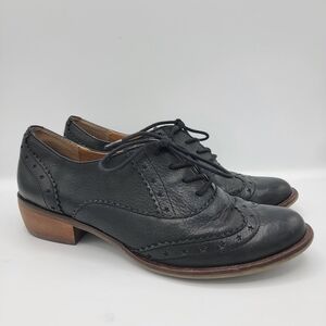 Latigo Black Leather Women's Oxford Shoes